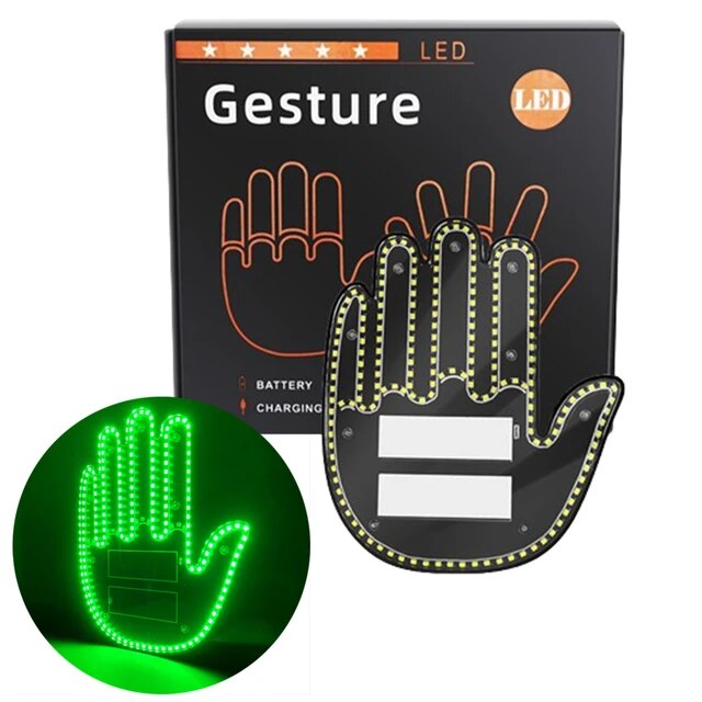 LED Hand Car Animation Sticker + Remote Control Included