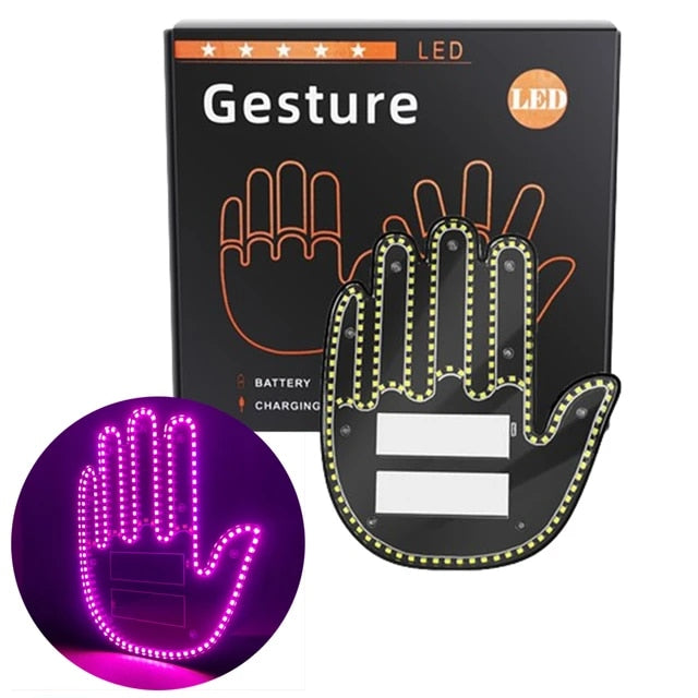 LED Hand Car Animation Sticker + Remote Control Included