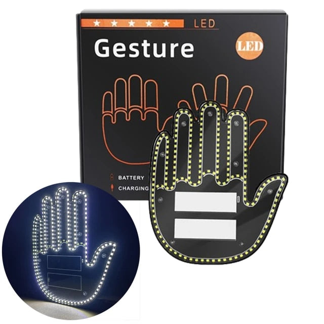 LED Hand Car Animation Sticker + Remote Control Included