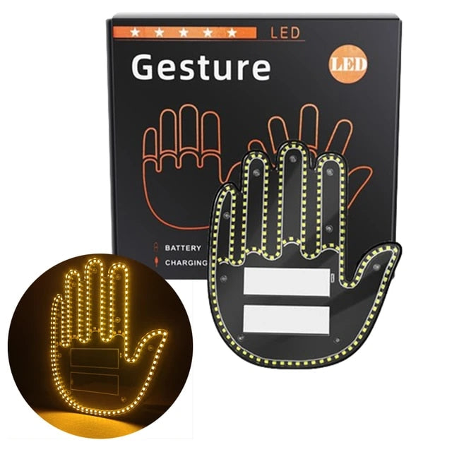 LED Hand Car Animation Sticker + Remote Control Included