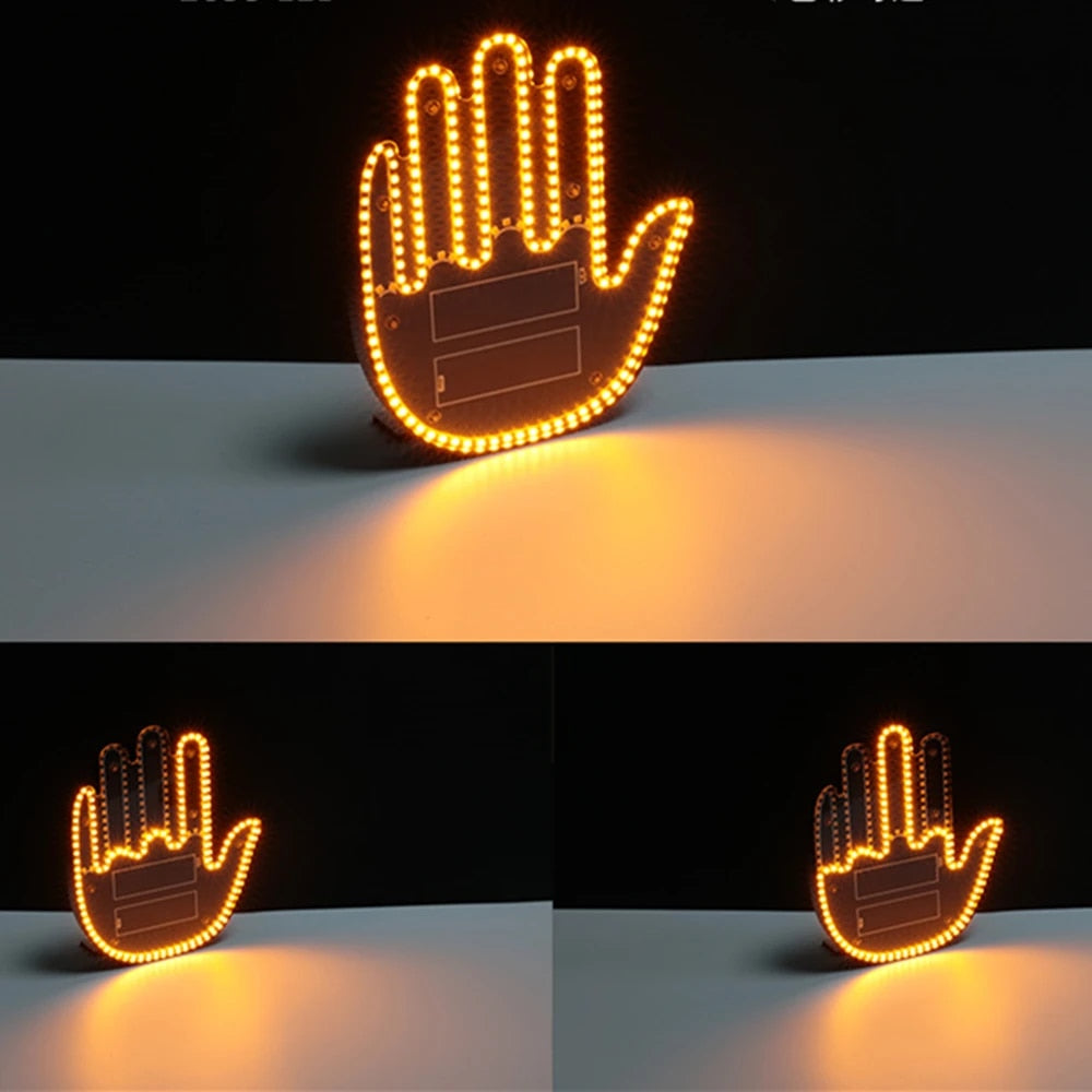 LED Hand Car Animation Sticker + Remote Control Included